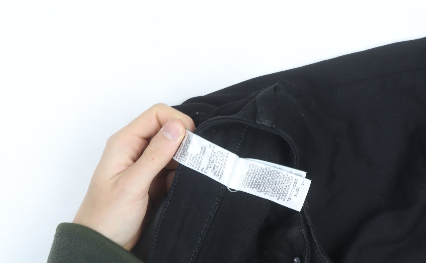 Marks and Spencer Womens Black Size 12 Straight Jeans