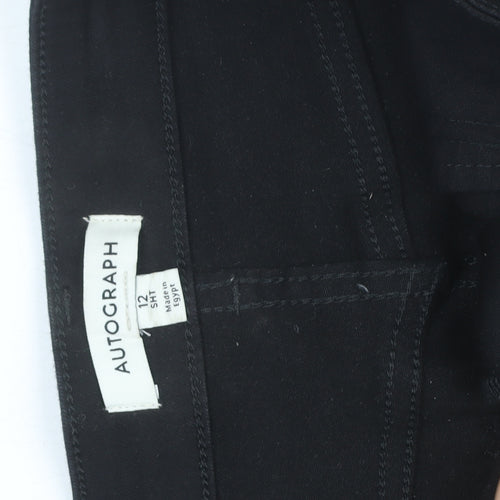 Marks and Spencer Womens Black Size 12 Straight Jeans