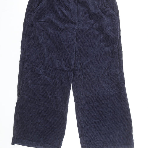 Seasalt Cornwall Women Navy Corduroy Trousers Size L Organic Cotton