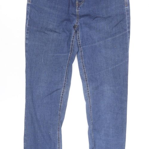 Tu Women Blue Straight Leg Mid Rise Denim Jeans Size 14R