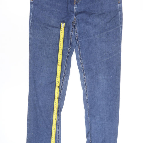 Tu Women Blue Straight Leg Mid Rise Denim Jeans Size 14R