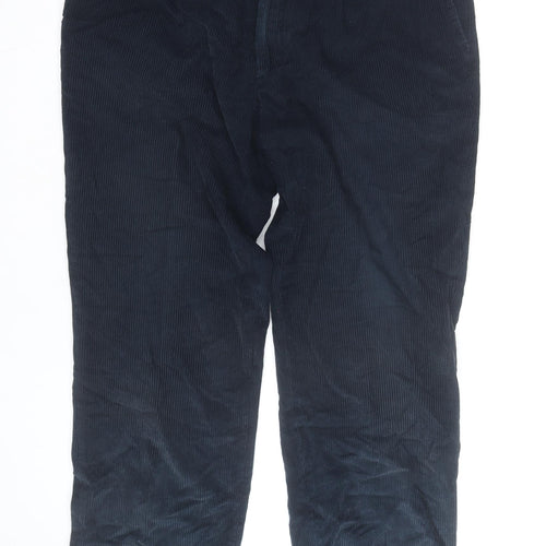 Marks and Spencer Men's Blue Corduroy Trousers 36W 29L Regular Fit