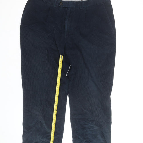 Marks and Spencer Men's Blue Corduroy Trousers 36W 29L Regular Fit