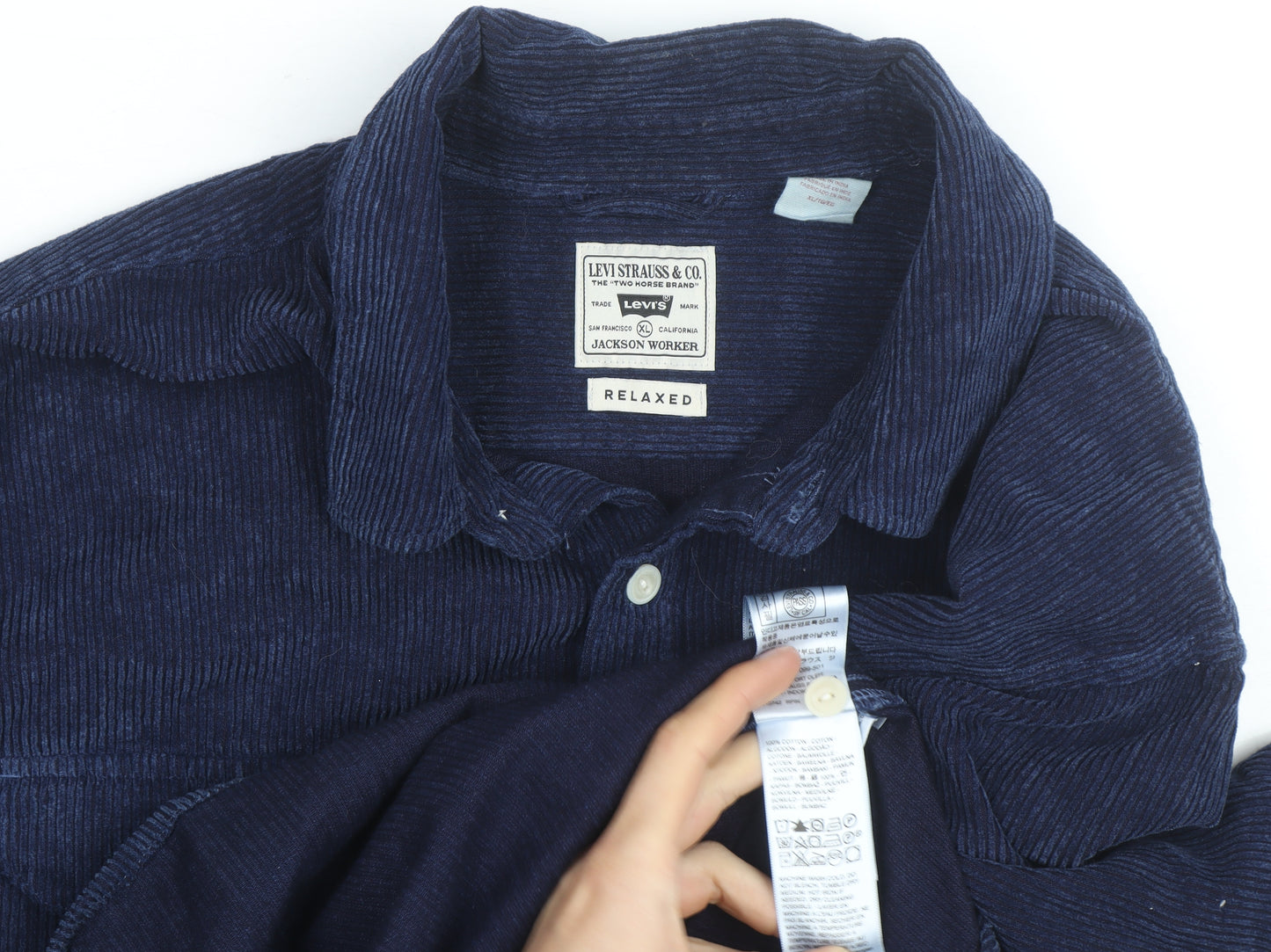 Levi's Men's Blue Corduroy Jackson Worker Relaxed Fit Jacket XL