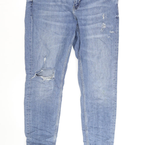 Red Herring Men’s Blue 38R Regular Fit Distressed Denim Jeans