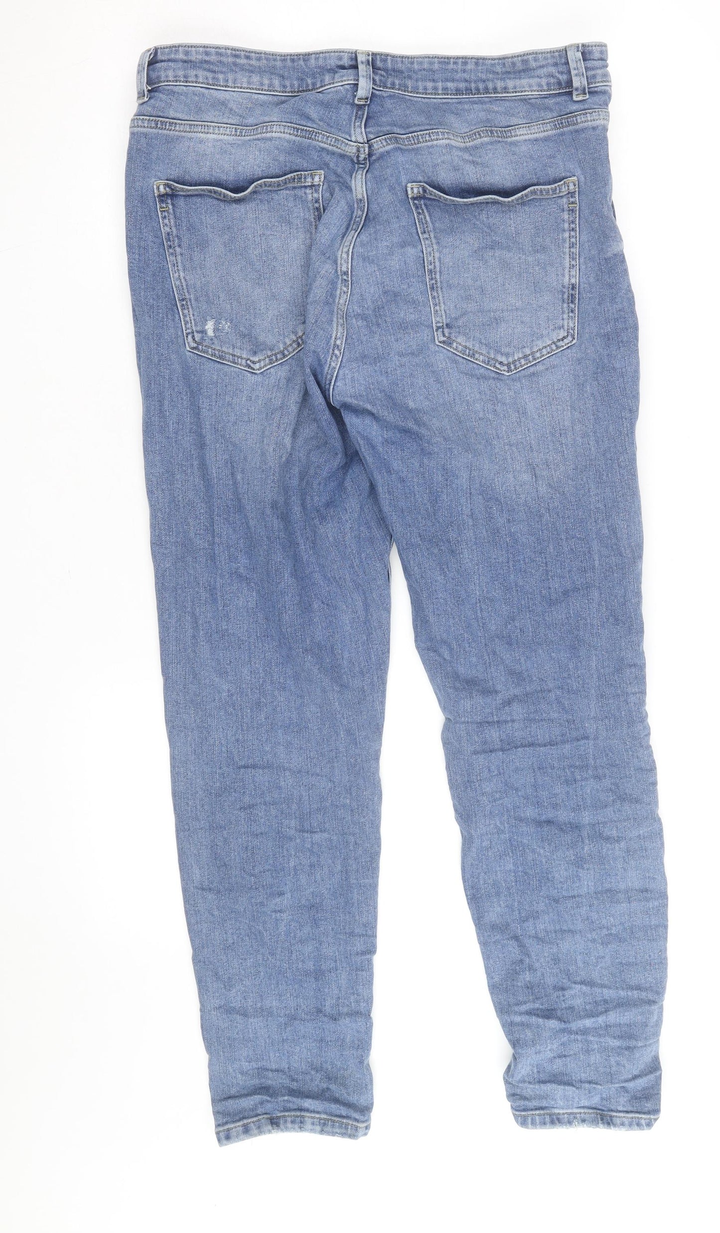 Red Herring Men’s Blue 38R Regular Fit Distressed Denim Jeans