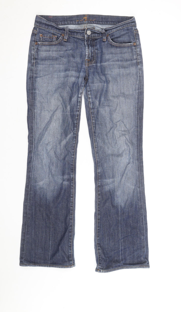 7 For All Mankind Men's Blue Bootcut Jeans Size 28 Regular Fit