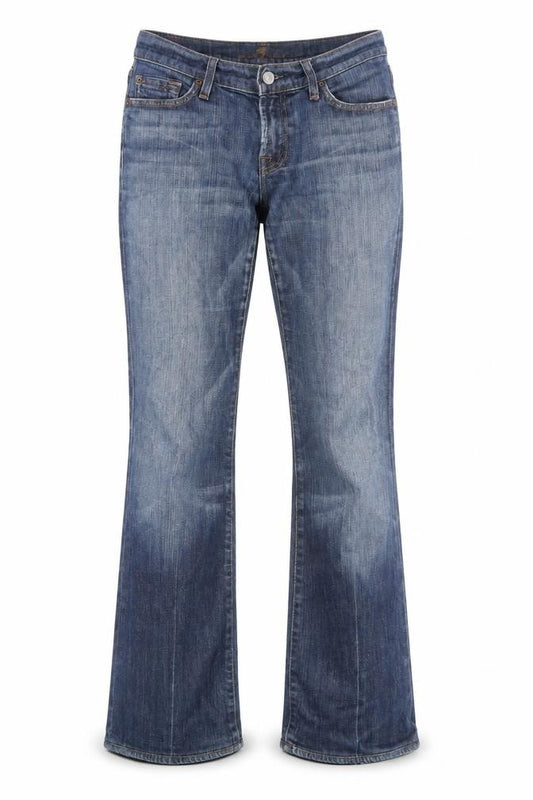 7 For All Mankind Men's Blue Bootcut Jeans Size 28 Regular Fit