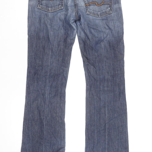 7 For All Mankind Men's Blue Bootcut Jeans Size 28 Regular Fit