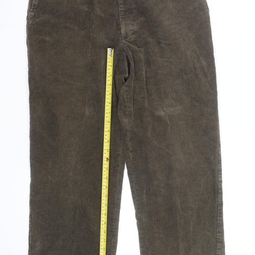 Farah Men’s Brown Corduroy Regular Fit Trousers 32W 30L
