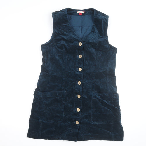 Joe Browns Women's Blue Corduroy Pinafore Dress Size 12