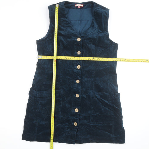 Joe Browns Women's Blue Corduroy Pinafore Dress Size 12