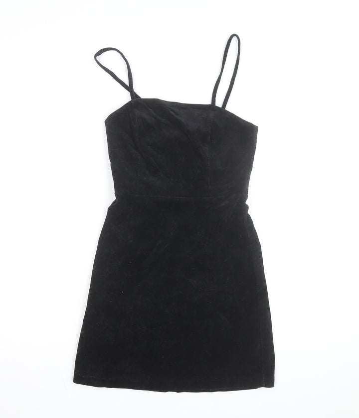 New Look Women’s Black Corduroy Bodycon Mini Dress Size 6