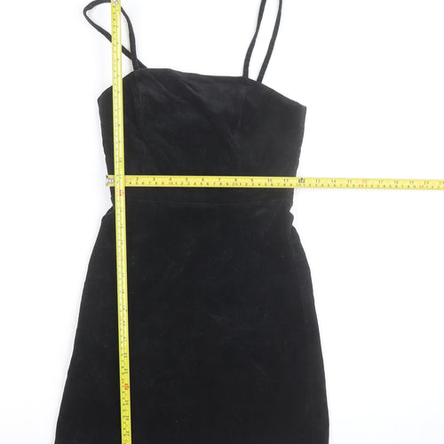 New Look Women’s Black Corduroy Bodycon Mini Dress Size 6