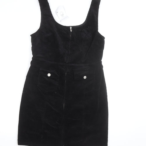 Primark Women Black Corduroy Pinafore Dress Size 14
