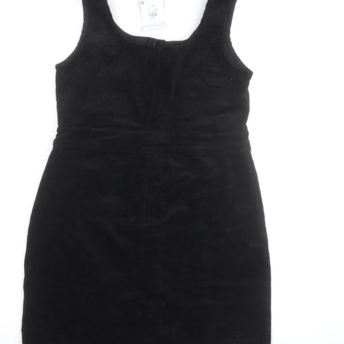 Primark Women Black Corduroy Pinafore Dress Size 14