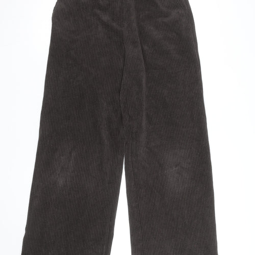 Next Women Brown Corduroy Wide-Leg Trousers Size 18L Tall