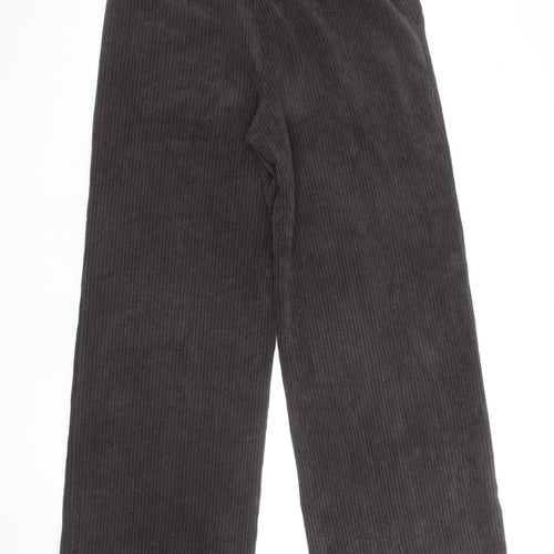 Next Women Brown Corduroy Wide-Leg Trousers Size 18L Tall