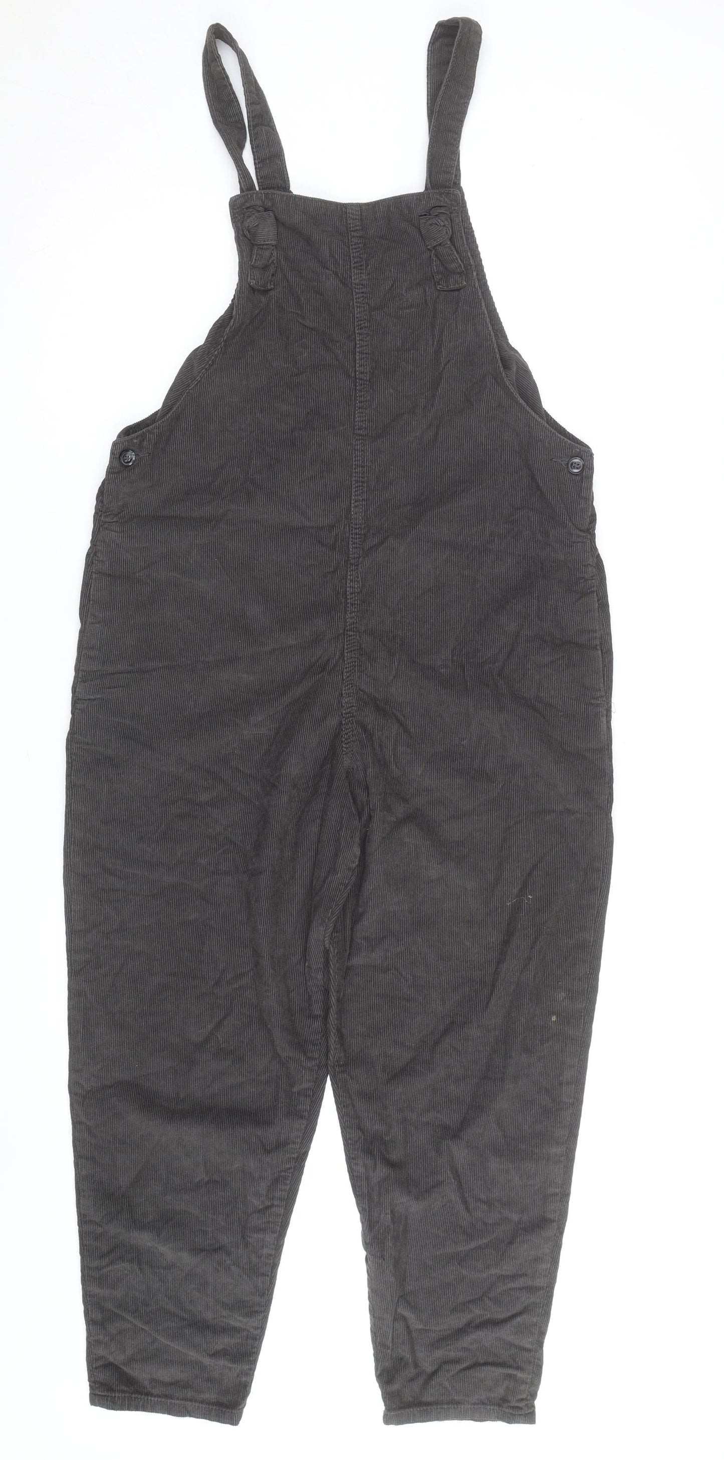 Next Boys Black Corduroy Dungarees 13 Years Adjustable Waist Casual