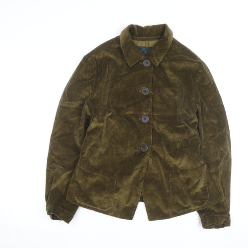 Gallego Desportes Men's Green Corduroy Lined Jacket Size L