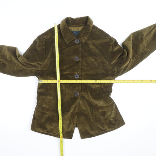 Gallego Desportes Men's Green Corduroy Lined Jacket Size L
