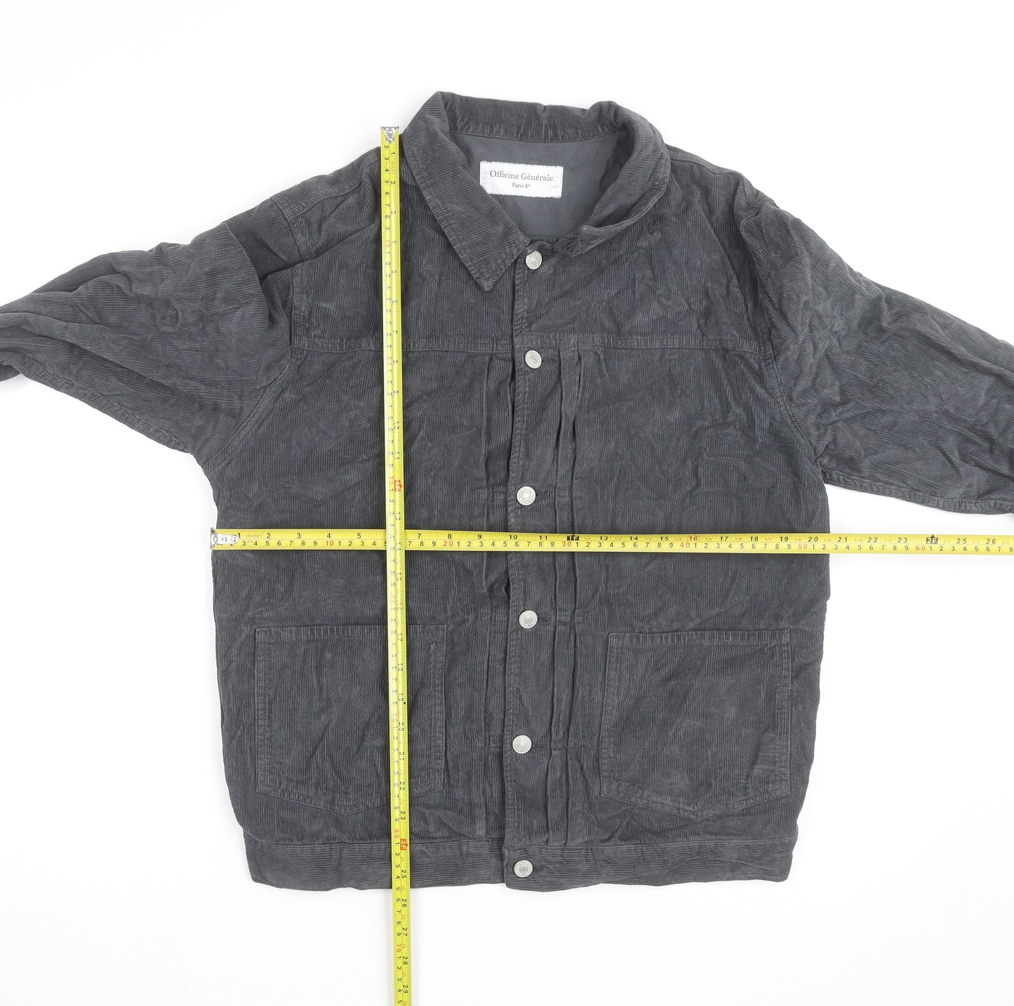Officine Générale Men Grey Corduroy L Basic Jacket
