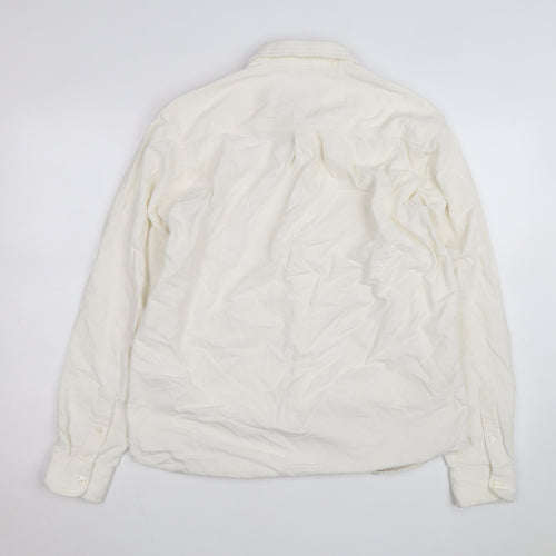 Carhartt Men’s Ivory Corduroy Button-Up Long Sleeve Shirt M