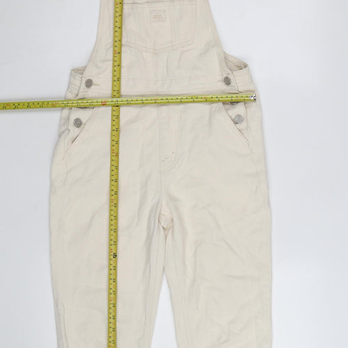 Pacific Republic Women's Ivory Cotton Dungaree Jumpsuit M