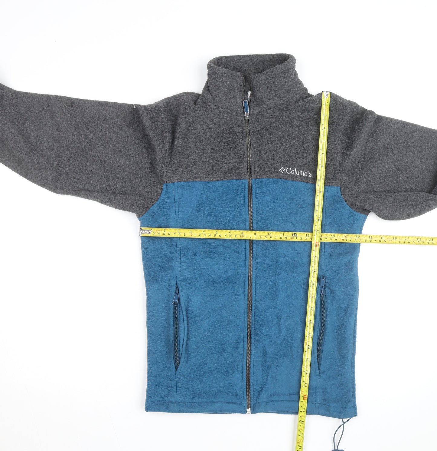 Columbia Men's Blue Grey Fleece Full Zip Active Jacket Size S