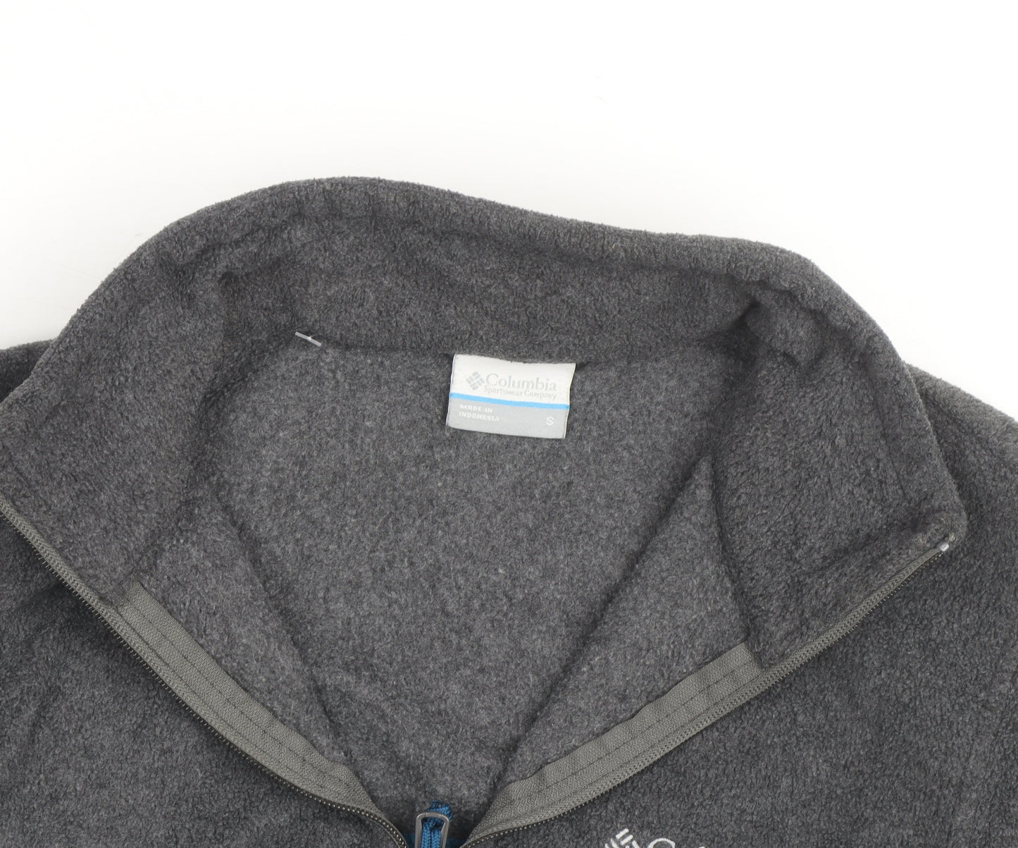 Columbia Men's Blue Grey Fleece Full Zip Active Jacket Size S