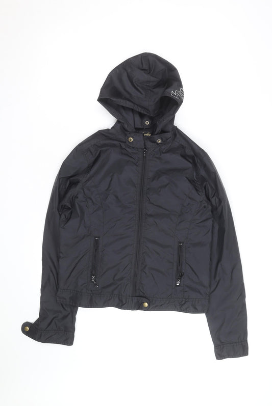 Hurley Men's Black Hooded Windbreaker Jacket M Lightweight Nylon