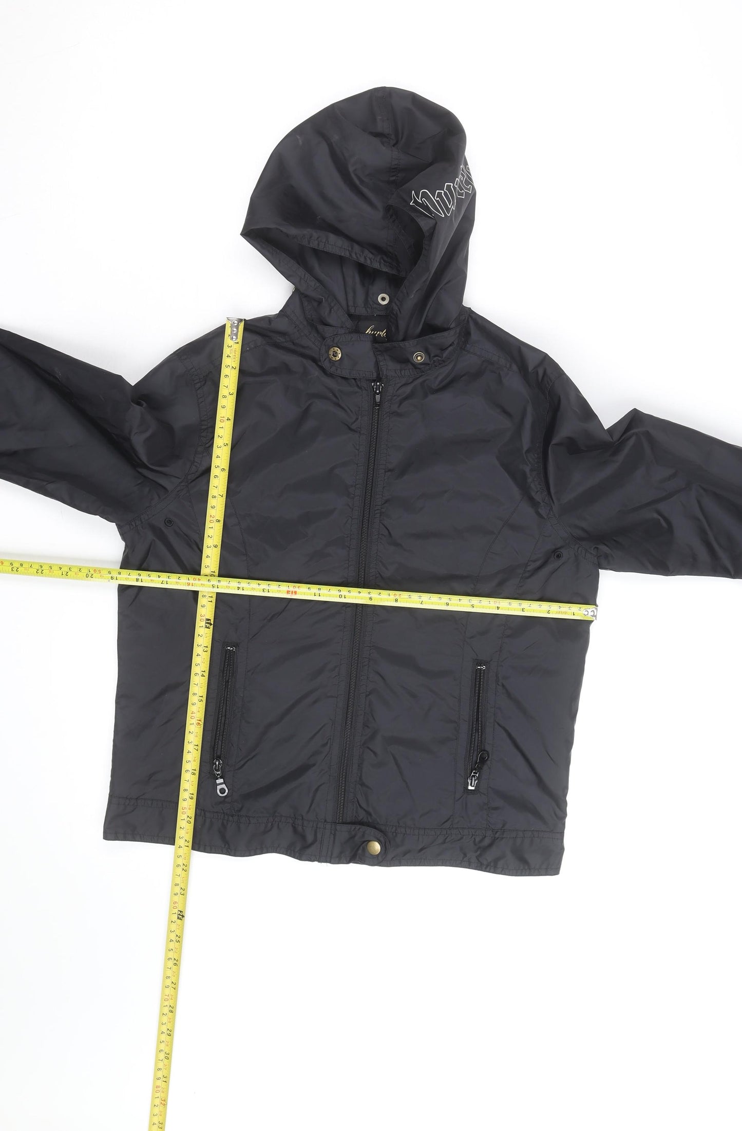 Hurley Men's Black Hooded Windbreaker Jacket M Lightweight Nylon