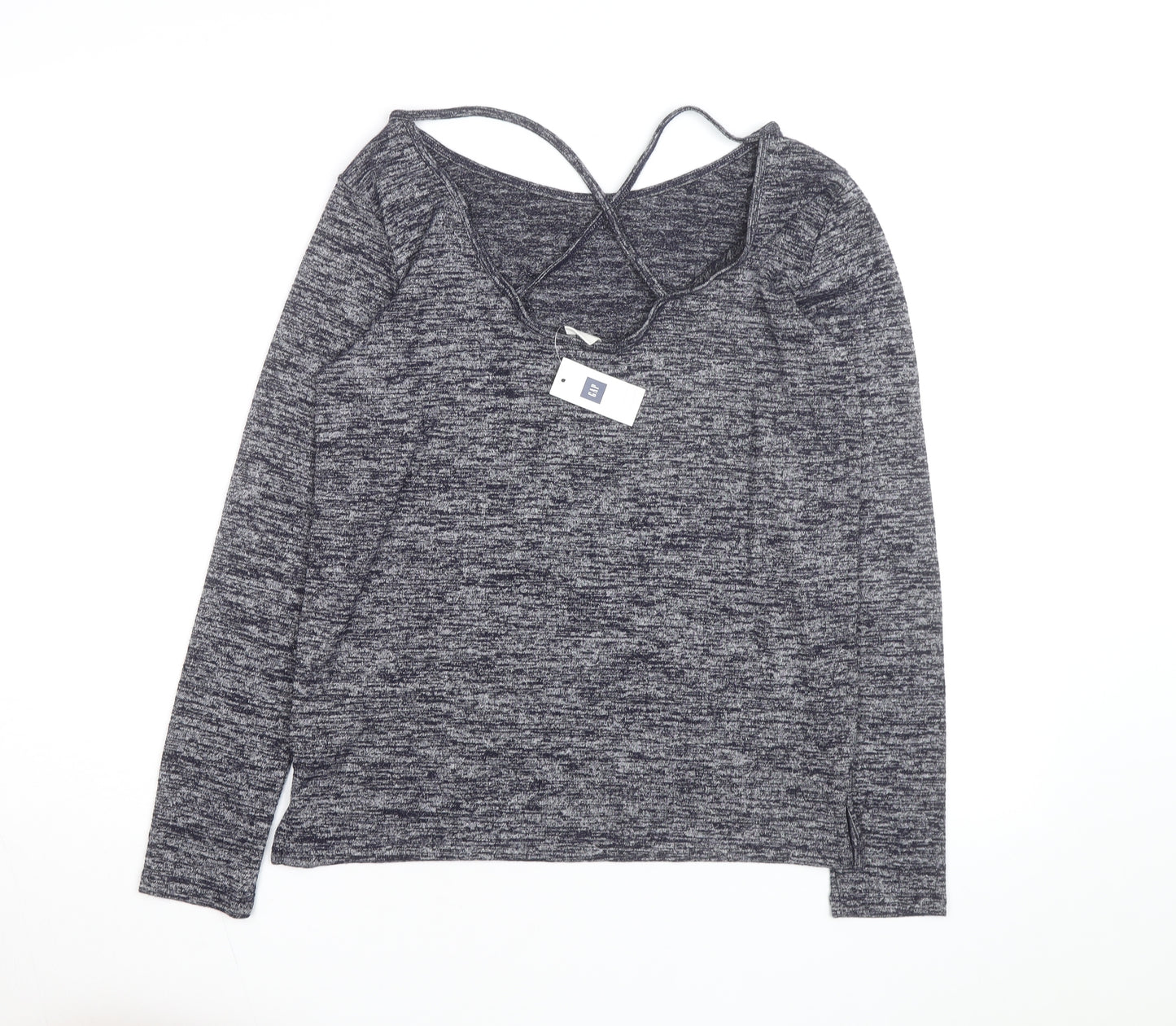 GAP Women’s Grey Long Sleeve Scoop Neck Jersey Top XS
