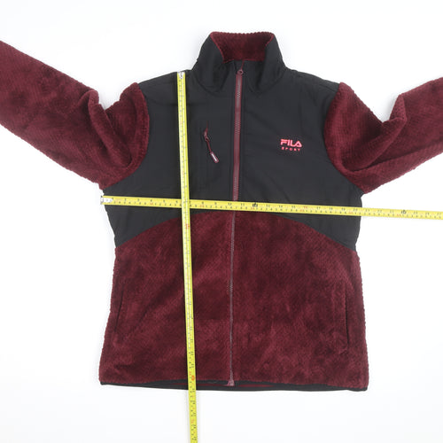 FILA Sport Men's Red Faux Fur Fleece Full Zip Active Jacket L