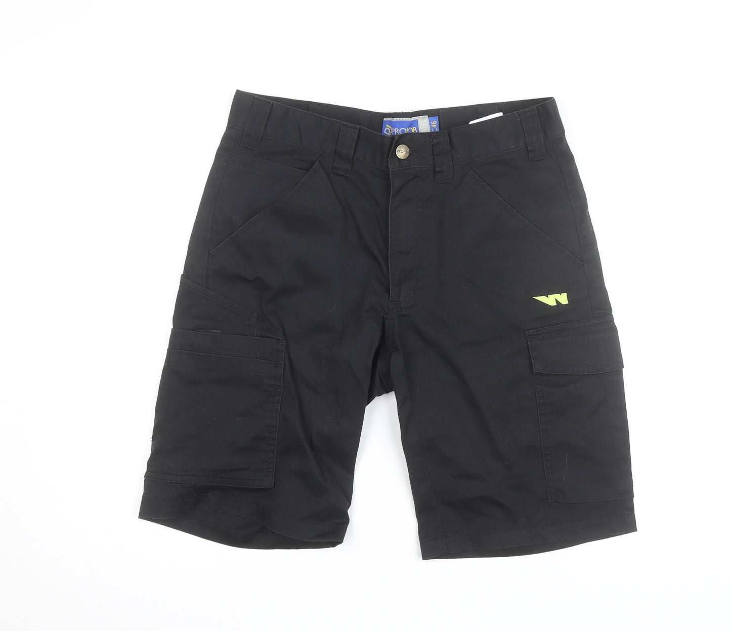 Projob Men's Black Cargo Work Shorts Size M 33in Waist