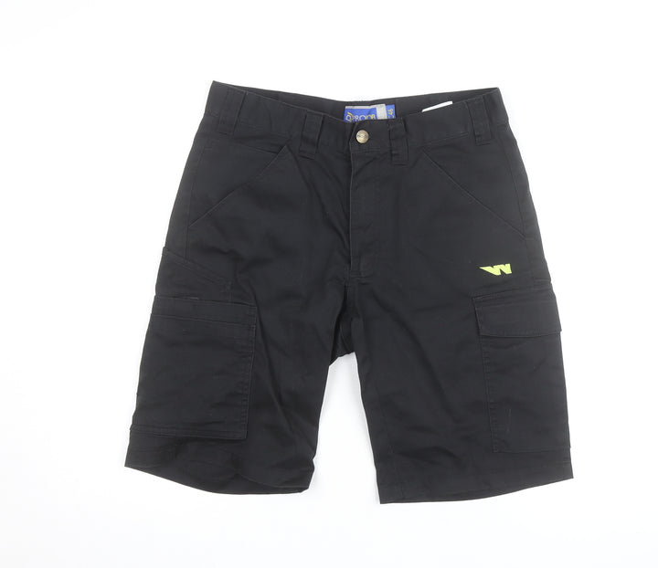 Projob Men's Black Cargo Work Shorts Size M 33in Waist