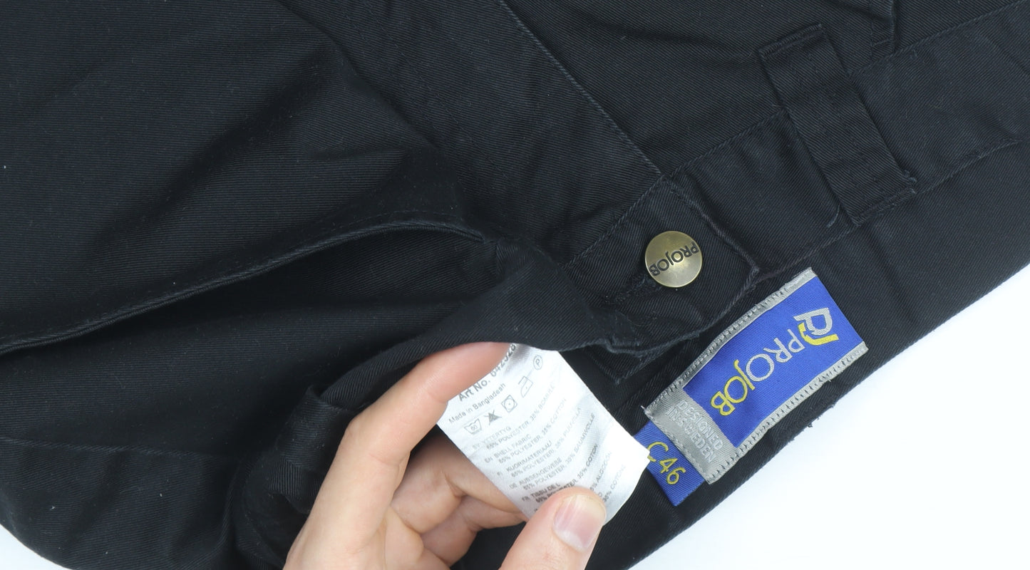 Projob Men's Black Cargo Work Shorts Size M 33in Waist