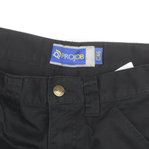 Projob Men's Black Cargo Work Shorts Size M 33in Waist