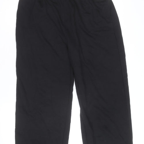 BoohooMAN Men's Black Jogger Sweatpants L Regular Fit Fleece Activewear