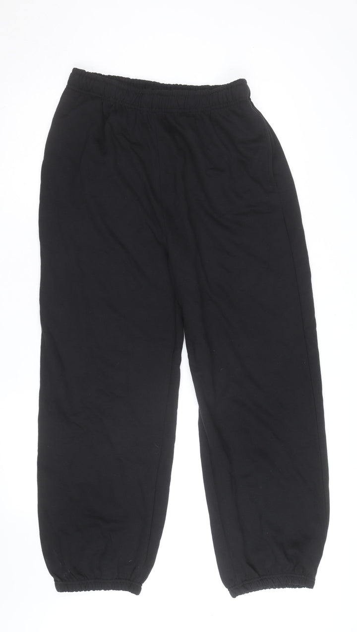 BoohooMAN Men's Black Jogger Sweatpants L Regular Fit Fleece Activewear