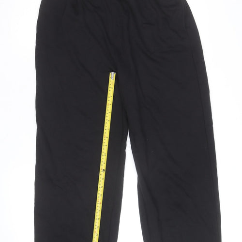 BoohooMAN Men's Black Jogger Sweatpants L Regular Fit Fleece Activewear