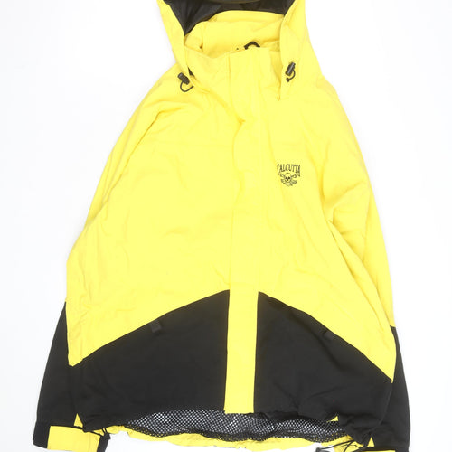 Calcutta Apparel Mens Yellow Hooded Waterproof Parka Jacket XL