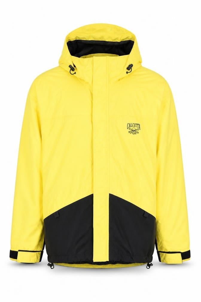 Calcutta Apparel Mens Yellow Hooded Waterproof Parka Jacket XL