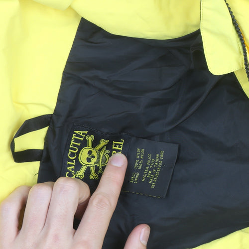 Calcutta Apparel Mens Yellow Hooded Waterproof Parka Jacket XL