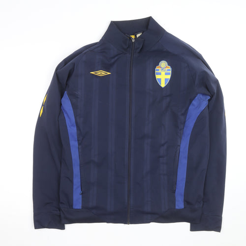 Umbro Men's Navy Blue Sweden Track Jacket XL Full Zip Windbreaker