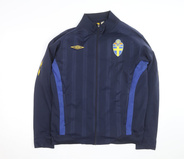 Umbro Men's Navy Blue Sweden Track Jacket XL Full Zip Windbreaker