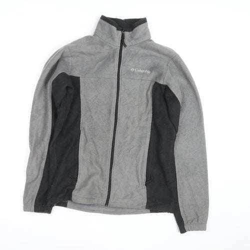 Columbia Men's Grey & Black Fleece Windbreaker Jacket Size S