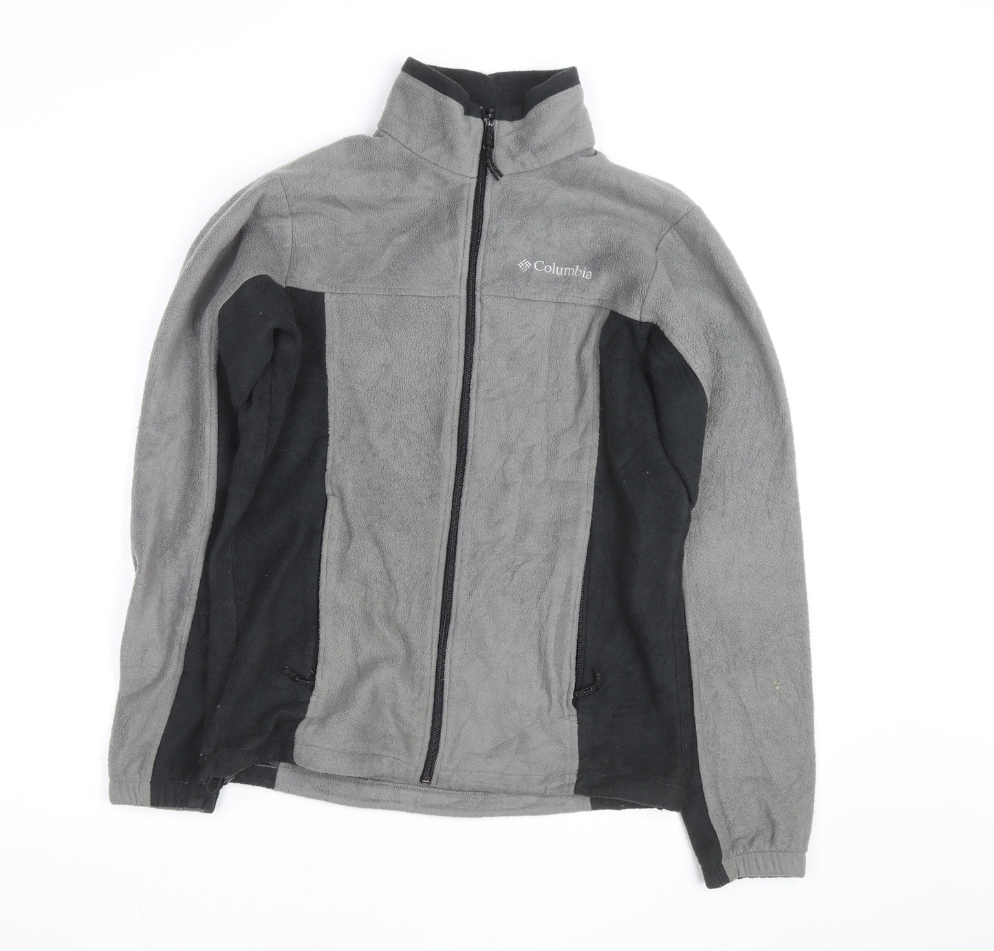 Columbia Men's Grey & Black Fleece Windbreaker Jacket Size S