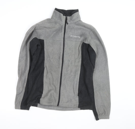 Columbia Men's Grey & Black Fleece Windbreaker Jacket Size S