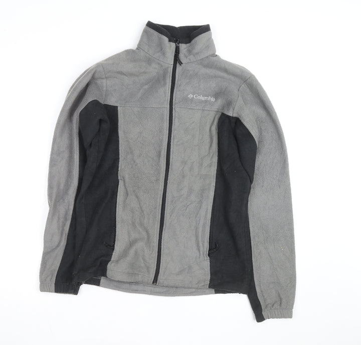Columbia Men's Grey & Black Fleece Windbreaker Jacket Size S